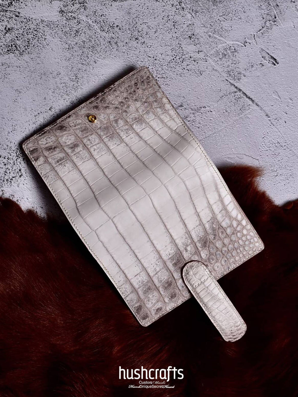 Himalayan Crocodile Leather Planner with Clasp - hushcrafts