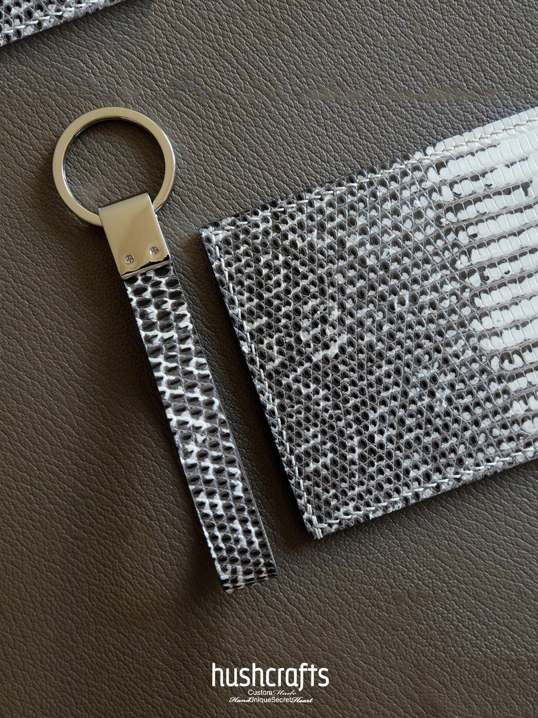 Himalayan Lizard Leather Card Holder - hushcrafts