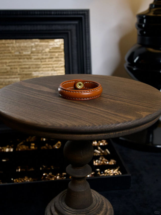 HUSH classic bracelet Custom size women handmade bracelet with cowhide leather - Hush Hover Image