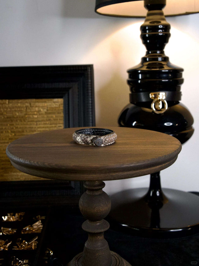 HUSH classic bracelet Custom size women handmade bracelet with snakeskin leather - Hush Hover Image