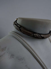 HUSH seven choker Custom size women handmade choker with snake skin leather - Hush