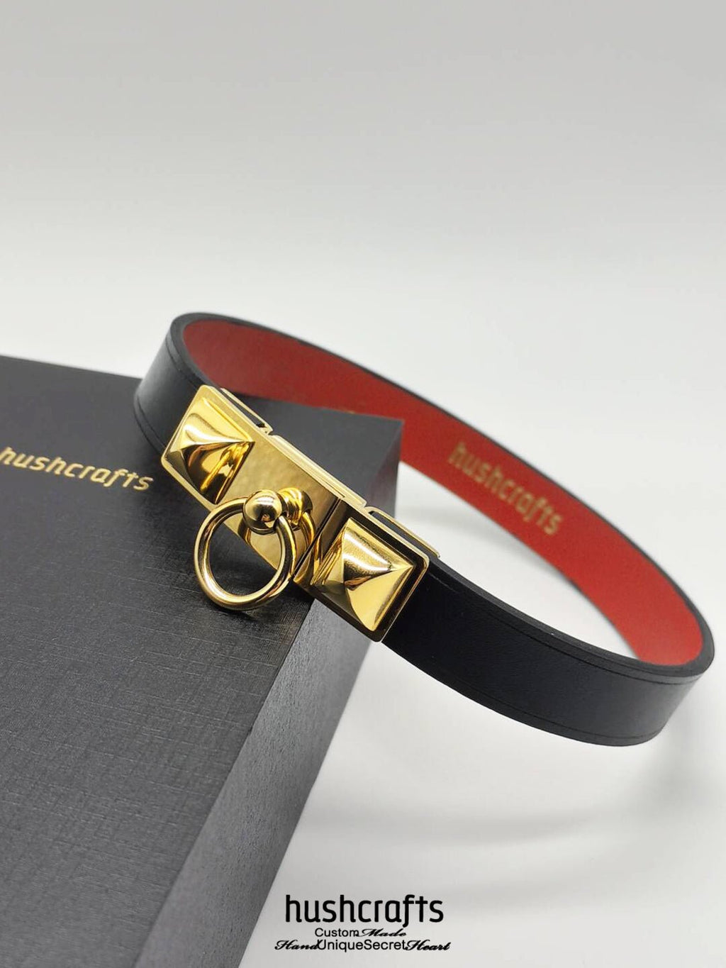 Hushcrafts® Collar - Kelly & Square Buckle "Lock" - hushcrafts