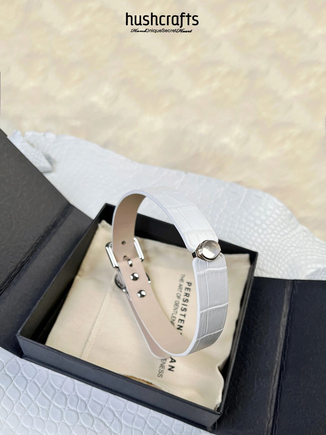 Hushcrafts® "Lunar Gem" Crocodile Collar - hushcrafts