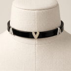 Hushcrafts® Sovereign Collar – Premium Leather Choker with Lambskin Lining - Hushcrafts LLC