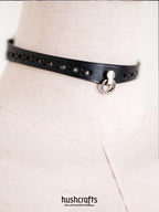 HushCrafts Stylish Day Collar – Leather Choker for Everyday Look, Perfect for Daily Fashion