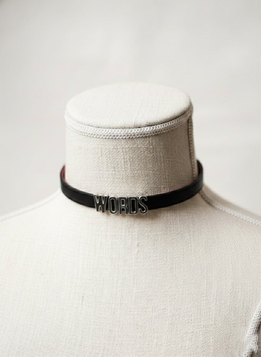 HUSHCRAFTS® "WORDS" Leather Day Collar - Hushcrafts LLC