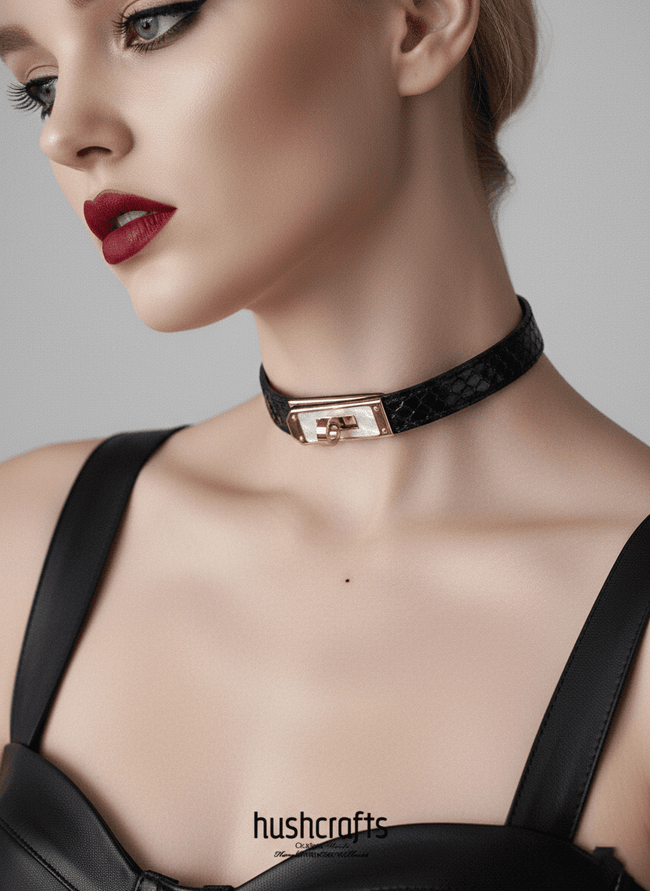 Hushcrafts®Collar - "Kelly Serpent" - Hushcrafts LLC Hover Image