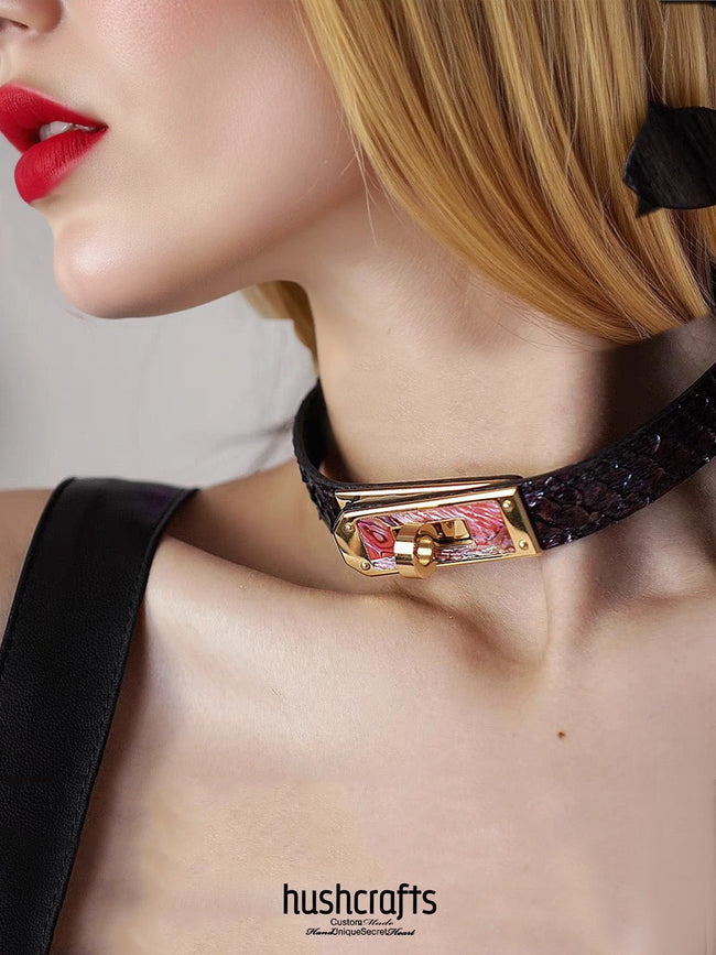 Hushcrafts®Collar - "Kelly Serpent" - hushcrafts Hover Image