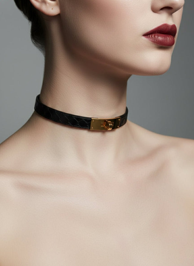 Hushcrafts®Collar - "Serpent Majesty" - Hushcrafts LLC Hover Image