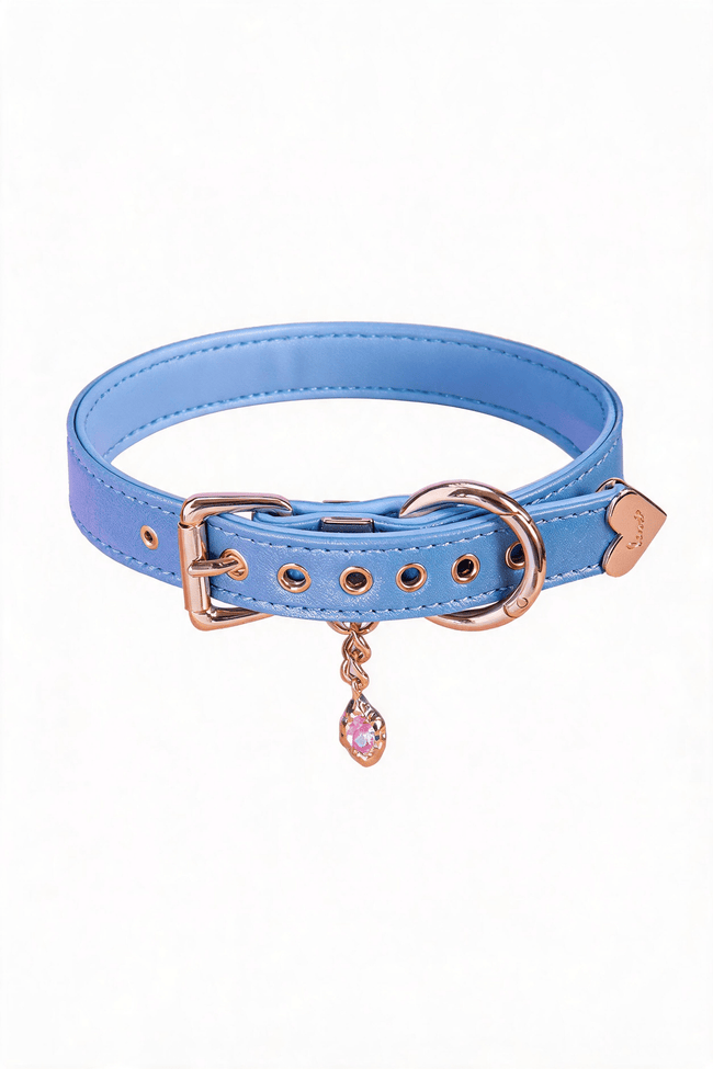 "Jewel Grace" Leather Choker - Hushcrafts LLC Hover Image