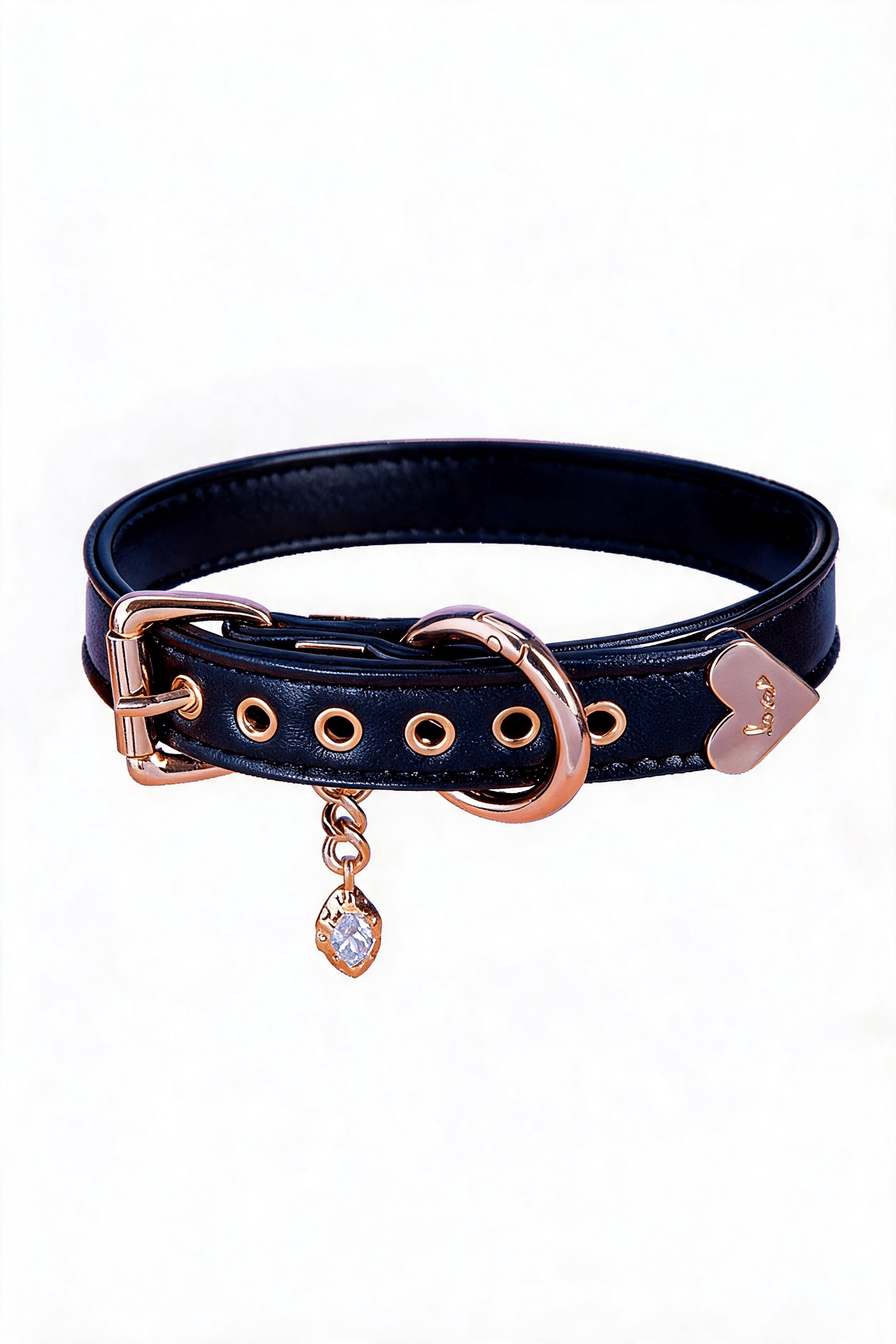 "Jewel Grace" Leather Choker - Hushcrafts LLC