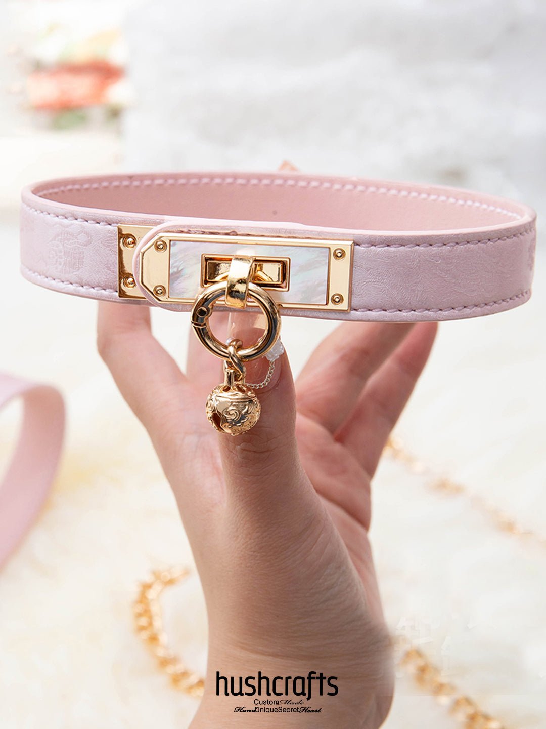 Kelly Buckle Choker with Shell Detail and Bell - hushcrafts