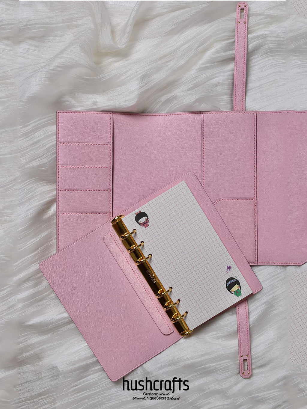 Kelly Clasp A7 Leather Planner - hushcrafts