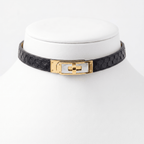 Kelly Serpent Collar – Snakeskin Leather Choker with Stainless Steel Hardware | Hushcrafts® - Hushcrafts LLC