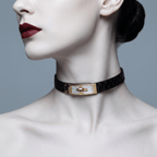 Kelly Serpent Collar – Snakeskin Leather Choker with Stainless Steel Hardware | Hushcrafts® - Hushcrafts LLC