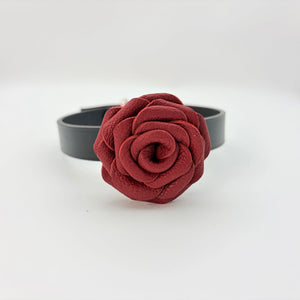 Leather Rose Choker – Handcrafted Lambskin-Lined Collar | Hushcrafts® - Hushcrafts LLC