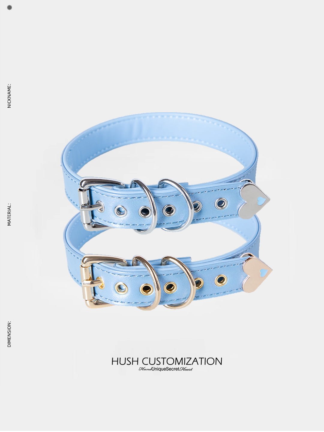 "Letter Halo"Leather Choker - Hush