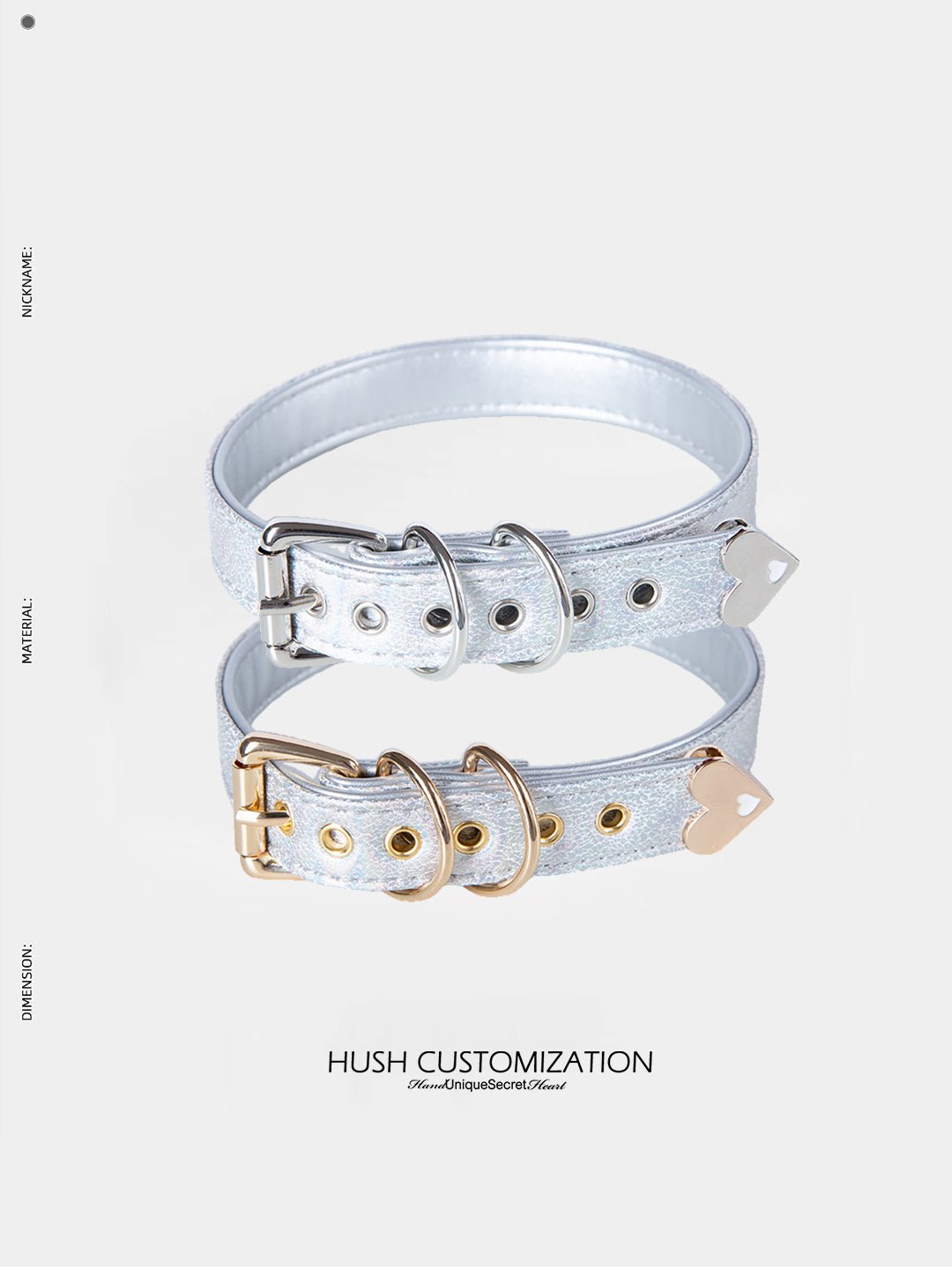 "Letter Halo"Leather Choker - Hush