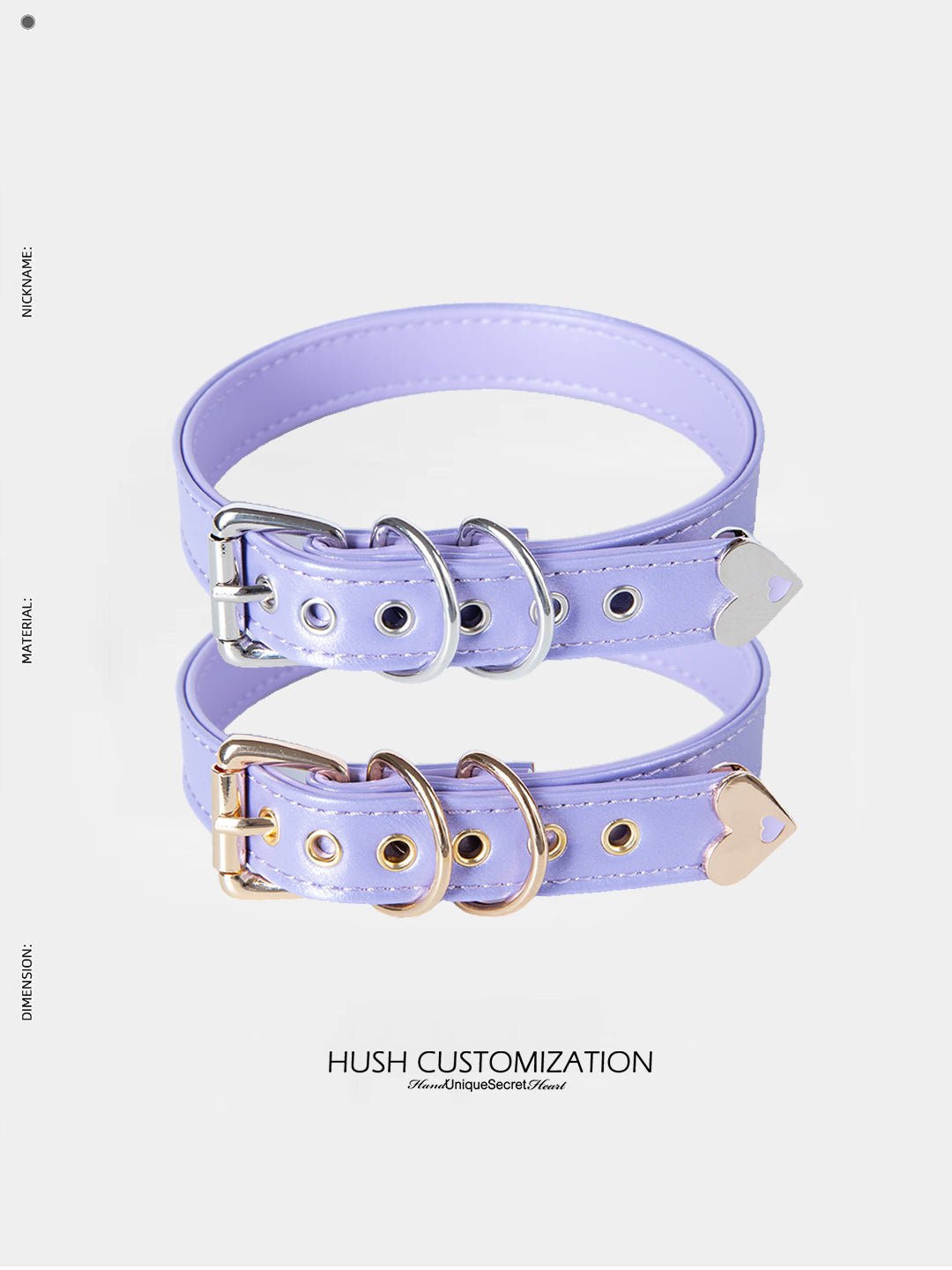 "Letter Halo"Leather Choker - Hush