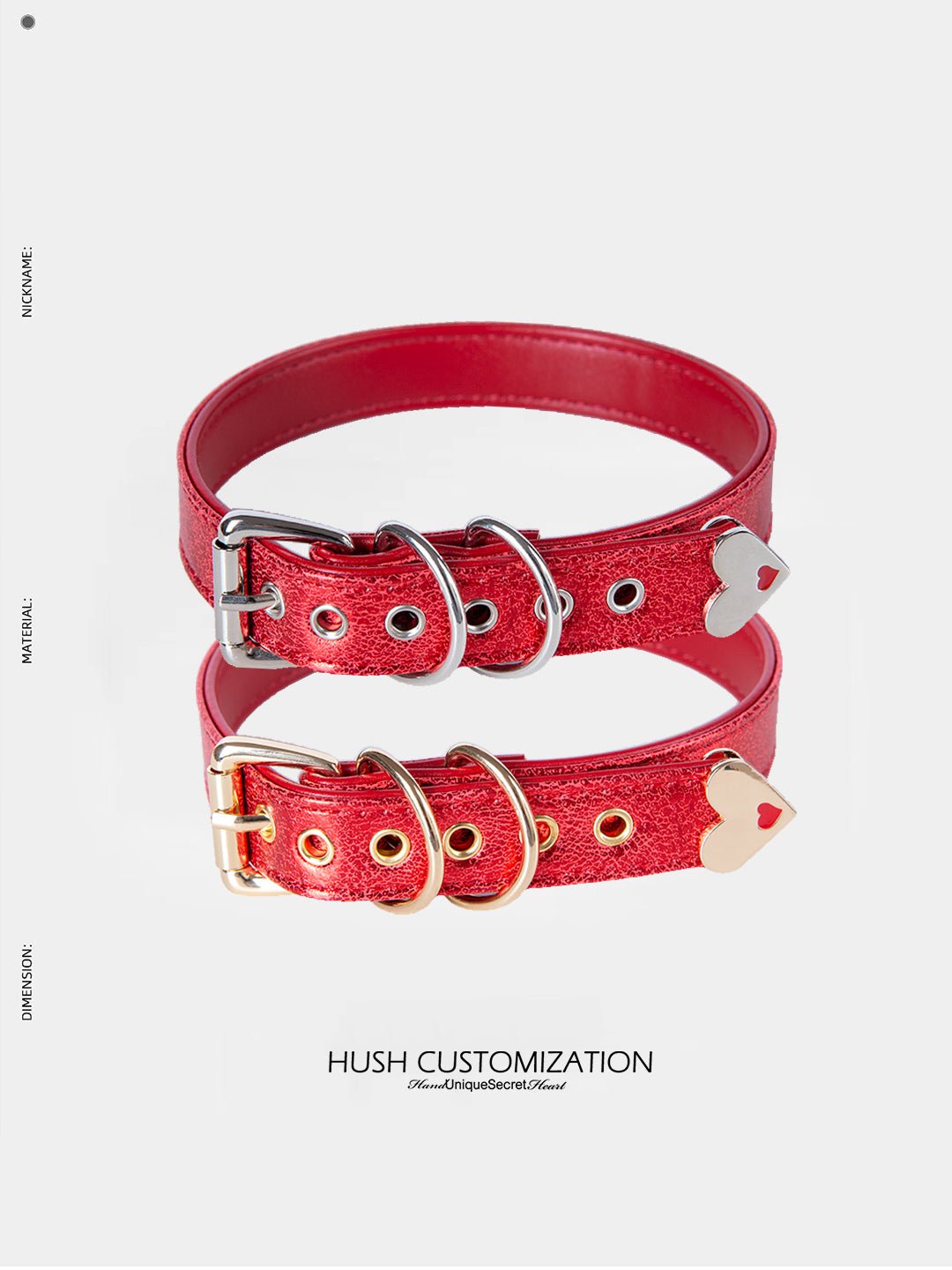 "Letter Halo"Leather Choker - Hush