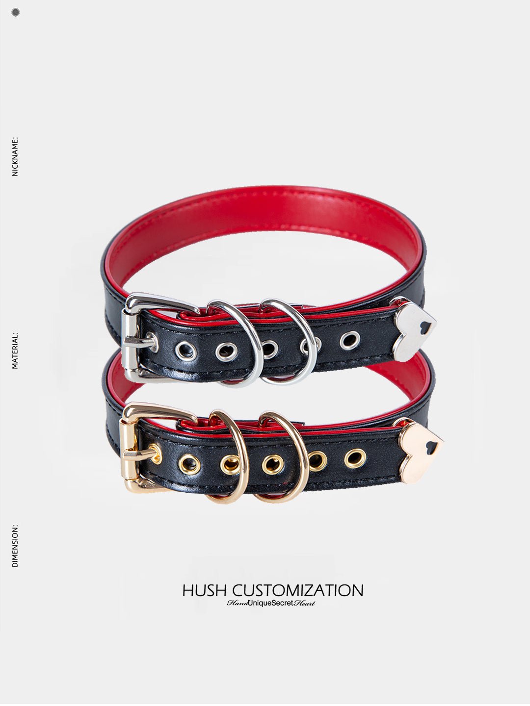 "Letter Halo"Leather Choker - Hush