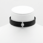 Lunar Gem Collar – Nile Crocodile Leather with Moonstone & 925 Sterling Silver Setting | Hushcrafts® - Hushcrafts LLC