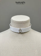 "LUNAR GEM" Crocodile Collar with 925 Silver Setting - Hushcrafts LLC
