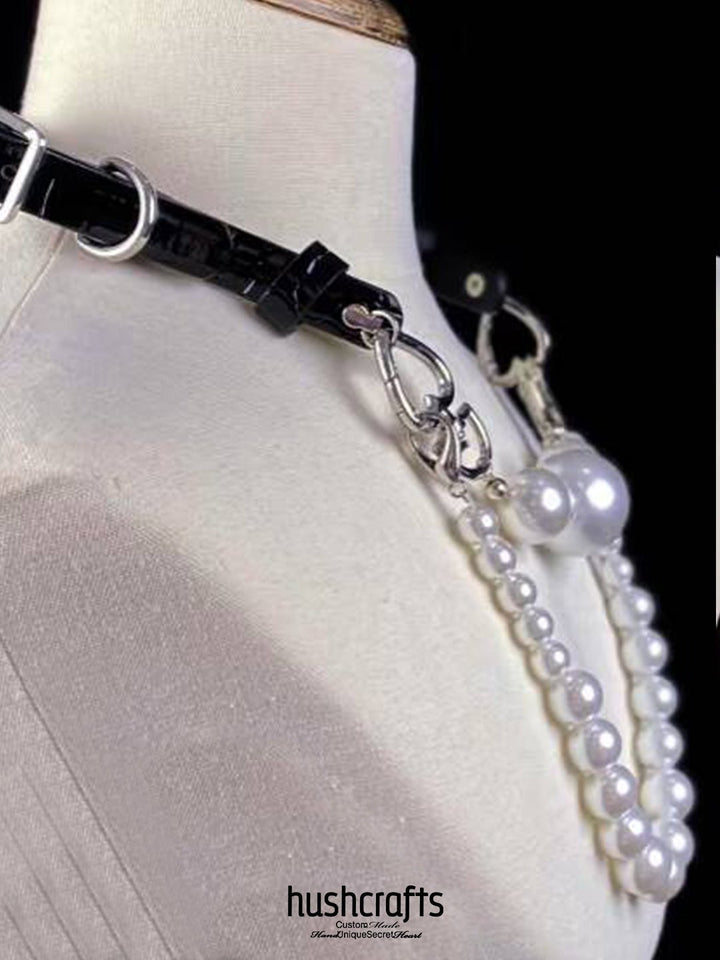 Medusa P Choker with Pearl Chain - hushcrafts