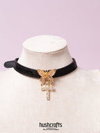 Midnight Flutter Choker - hushcrafts