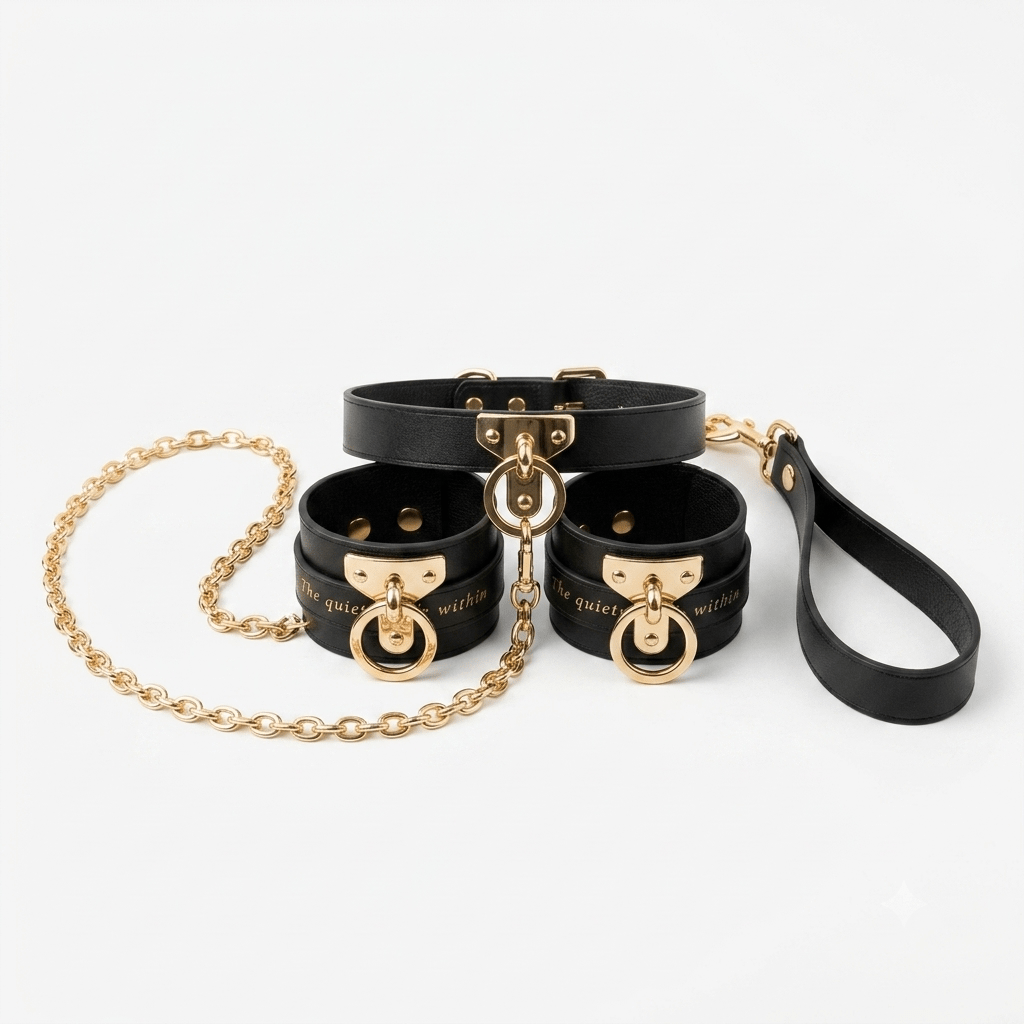 "Midnight O-Ring" Leather Choker - Hushcrafts LLC