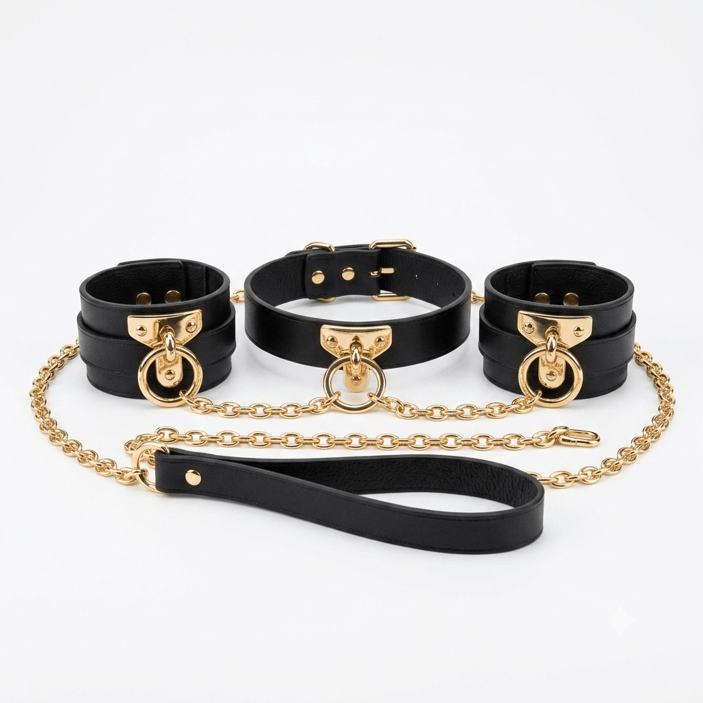 "Midnight O-Ring" Leather Choker - Hushcrafts LLC