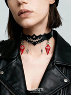 Nocturne Coffin Veil Choker - Hushcrafts LLC
