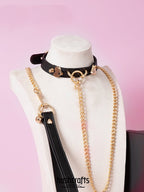 O - Ring Choker with Heart Charm and Bell - hushcrafts