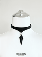 Obsidian Shard Choker - Hushcrafts LLC
