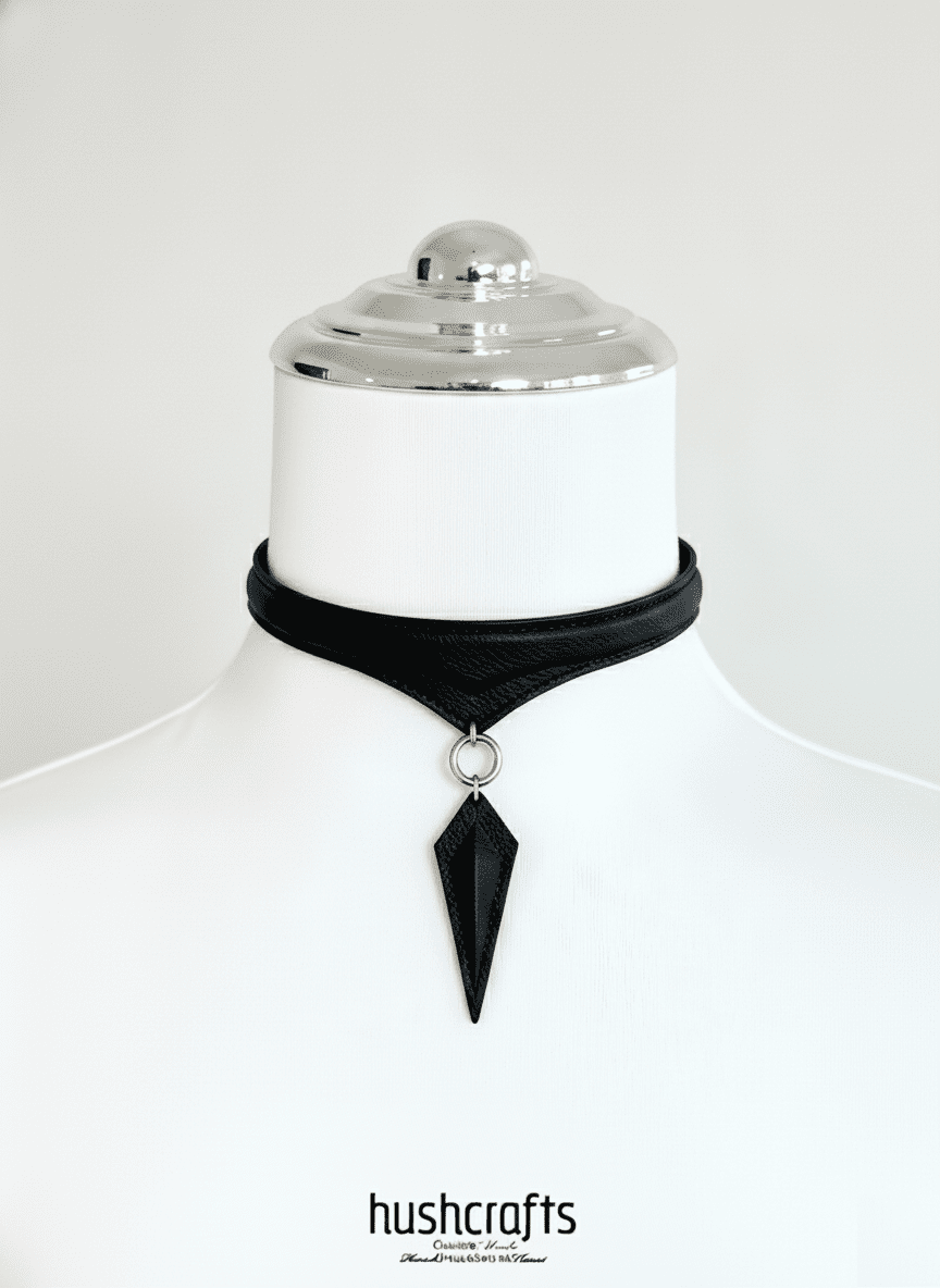 Obsidian Shard Choker - Hushcrafts LLC