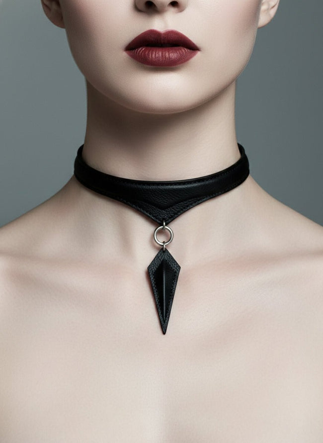 Obsidian Shard Choker - Hushcrafts LLC Hover Image