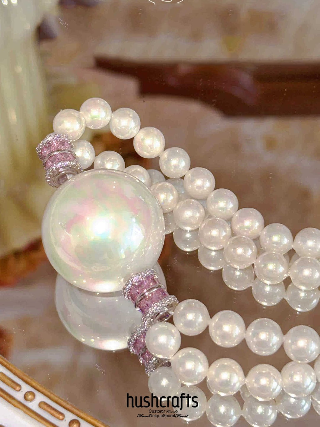 "Pearl Bite" Metal Chain Bite Stopper - hushcrafts