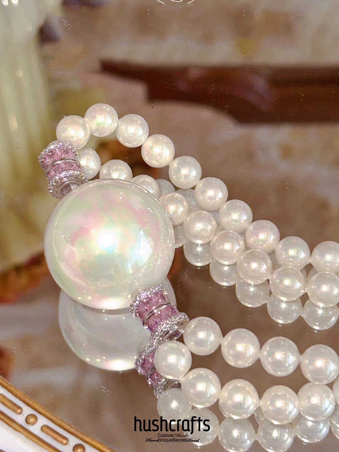 "Pearl Bite" Metal Chain Bite Stopper - hushcrafts