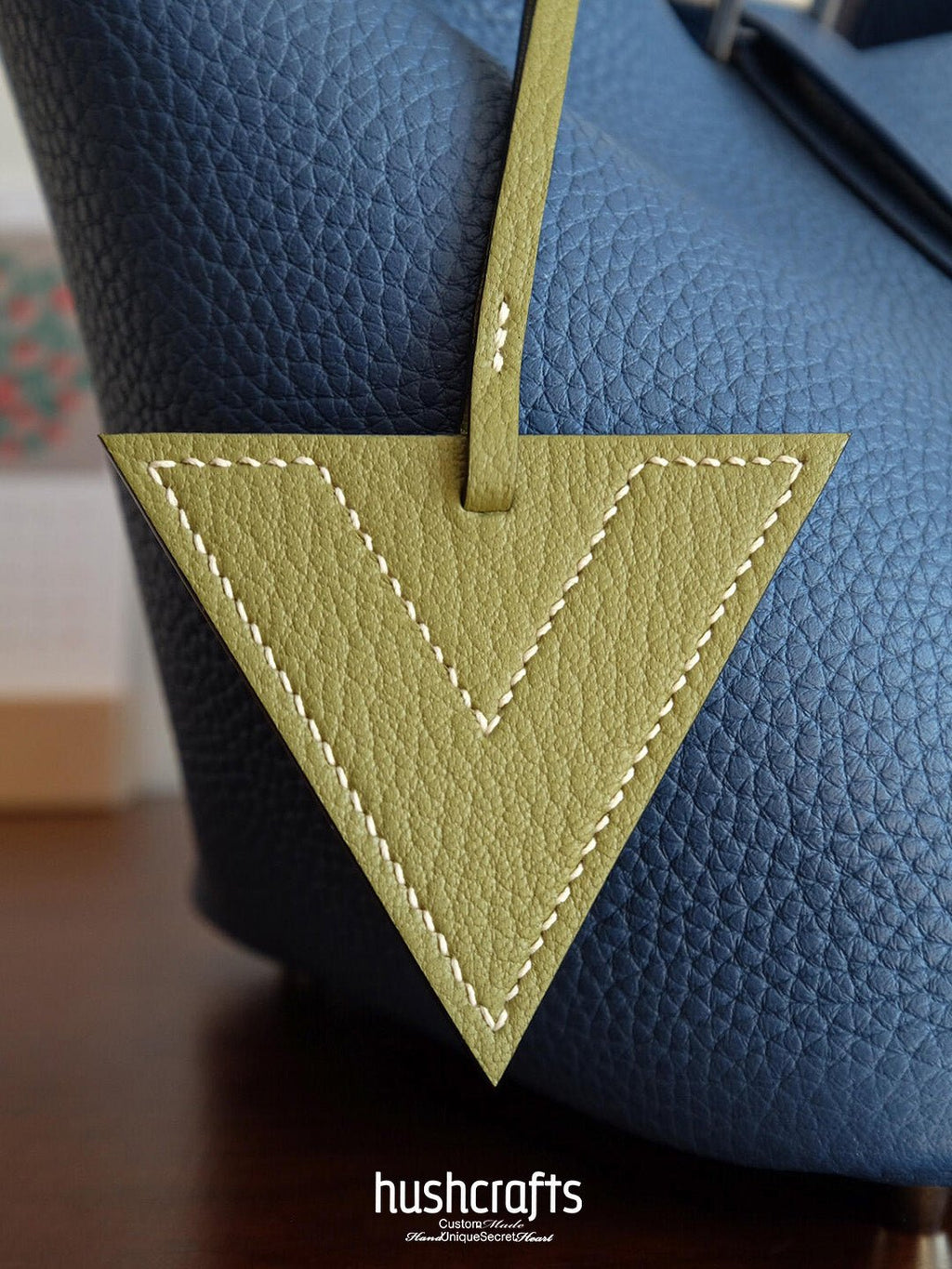 Premium Leather Letter Bag Charm - hushcrafts
