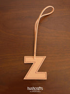 Premium Leather Letter Bag Charm - hushcrafts