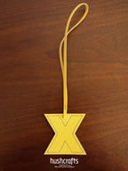 Premium Leather Letter Bag Charm - hushcrafts