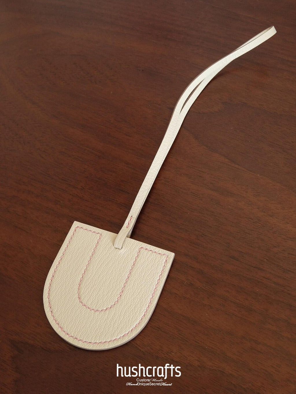 Premium Leather Letter Bag Charm - hushcrafts