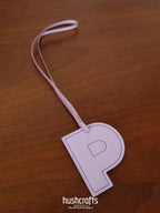 Premium Leather Letter Bag Charm - hushcrafts