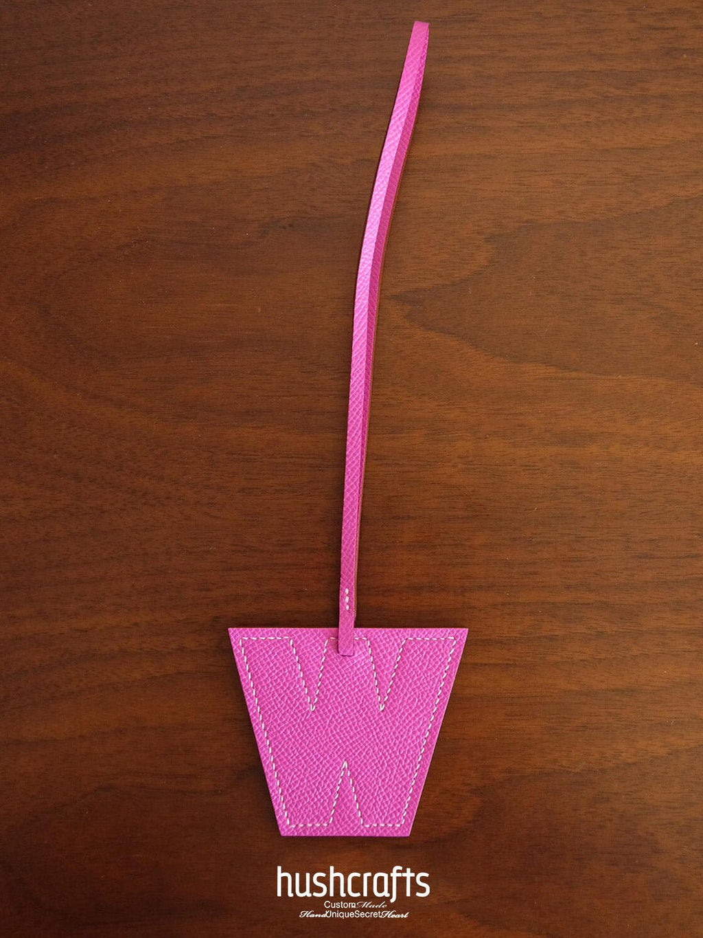 Premium Leather Letter Bag Charm - hushcrafts