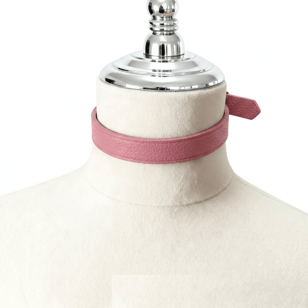Prism Collar – Cowhide Leather Choker with Brass Hardware | Hushcrafts® - Hushcrafts LLC