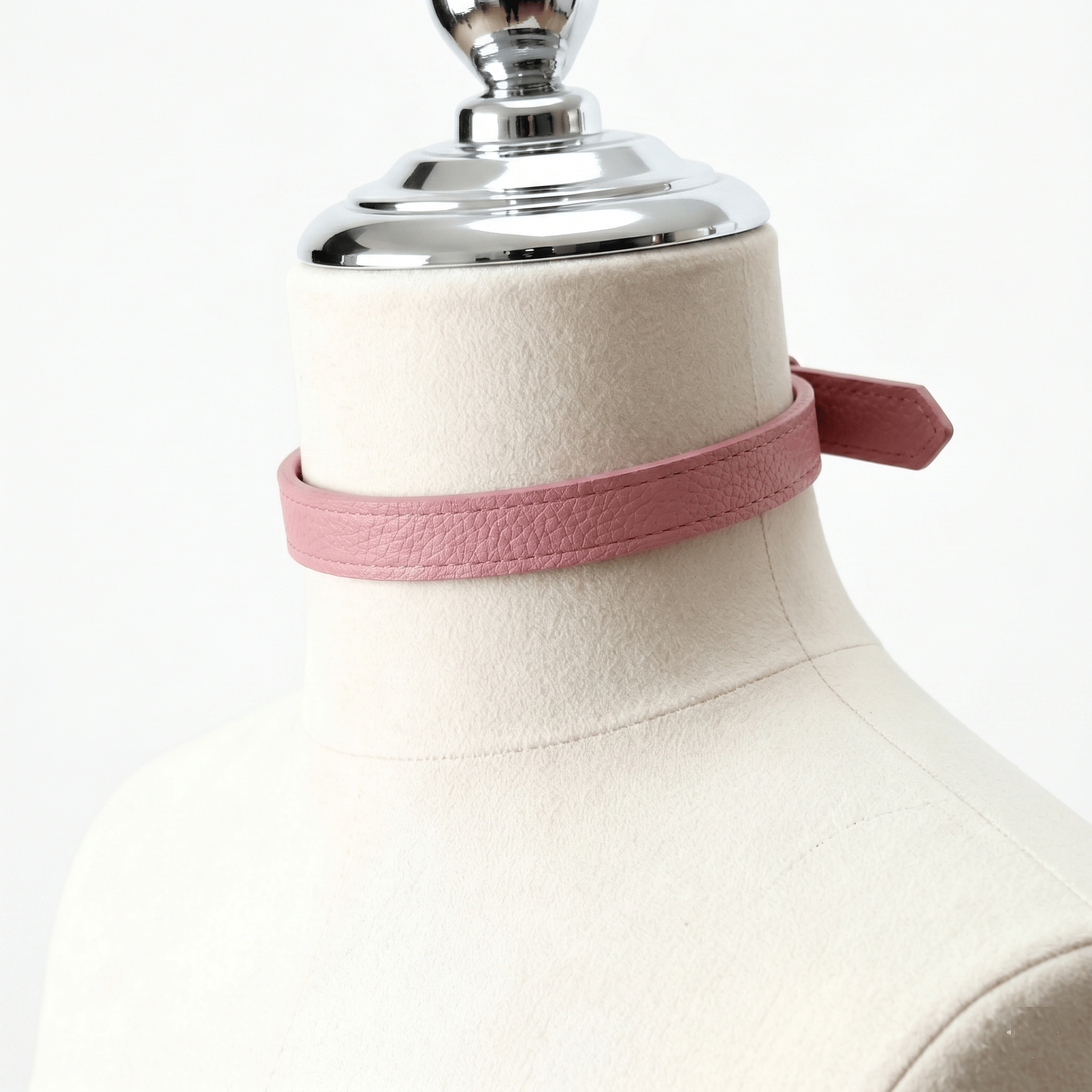 Prism Collar – Cowhide Leather Choker with Brass Hardware | Hushcrafts® - Hushcrafts LLC