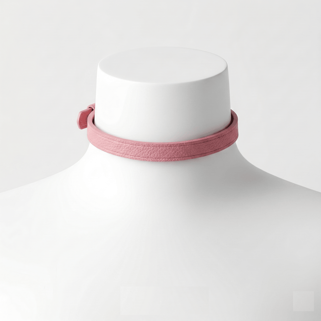 Prism Collar – Cowhide Leather Choker with Brass Hardware | Hushcrafts® - Hushcrafts LLC Hover Image