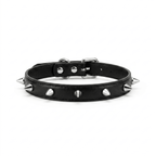 Rebel Spike Choker – Cowhide Leather with Stainless Steel Hardware | Hushcrafts® - Hushcrafts LLC