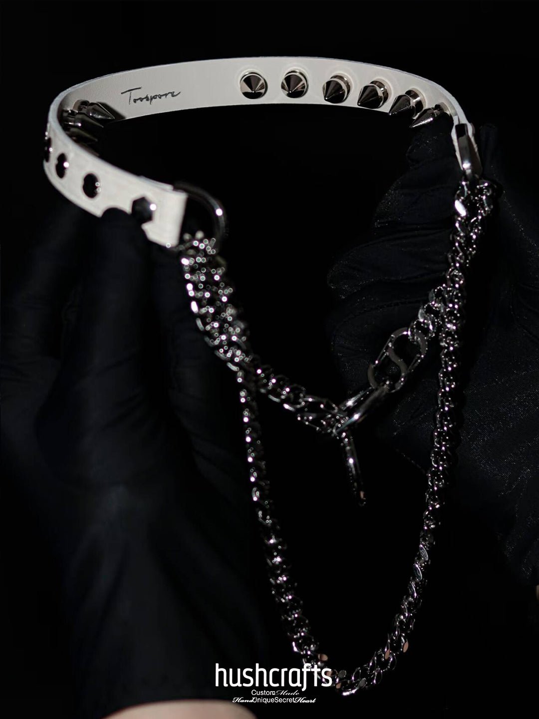 Reversible P Choker with Removable Studs - hushcrafts