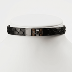 Serpent Majesty Collar – Snakeskin Leather Choker with Stainless Steel Hardware | Hushcrafts® - Hushcrafts LLC